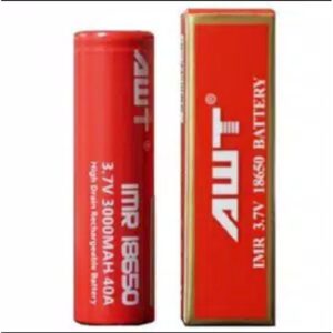 Baterai Awt Red 18650 [vapor, kipas, senter]