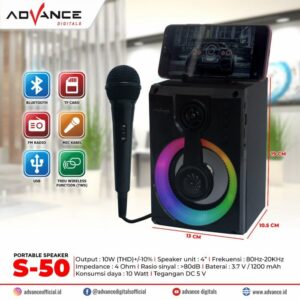 Speaker Karaoke Advance S50 + Mic