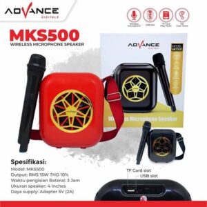 Speaker Karaoke Advance Mks500 + Mic Wireless